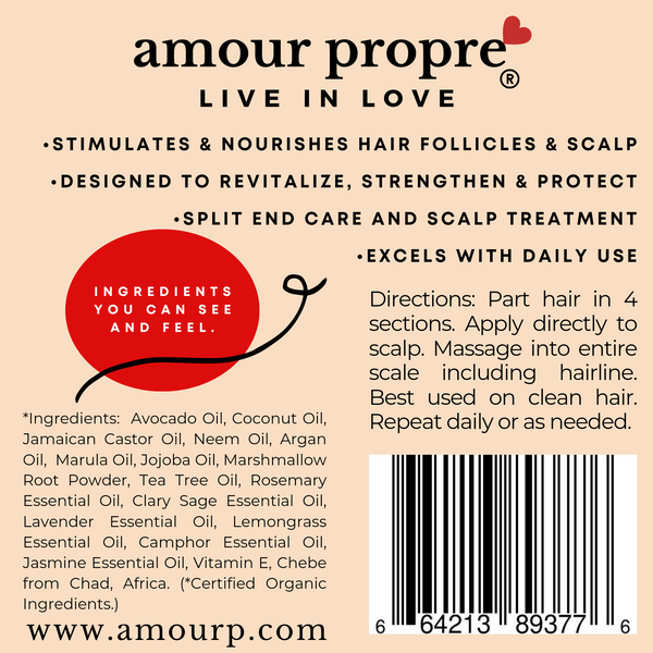 Organic Chebe Hair Growth Oil with Avocado and Argan Oils